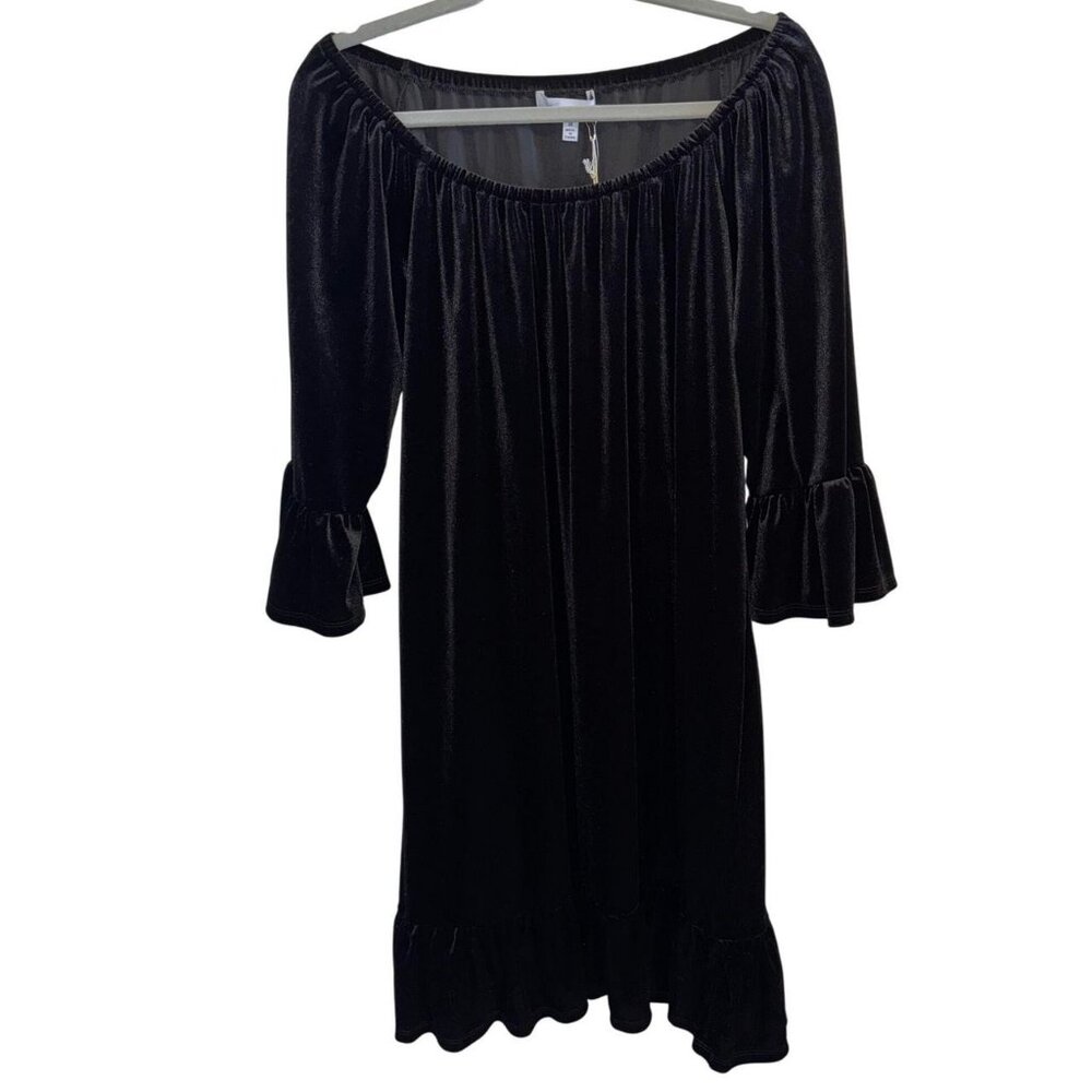 Fever Black Velvet Dress